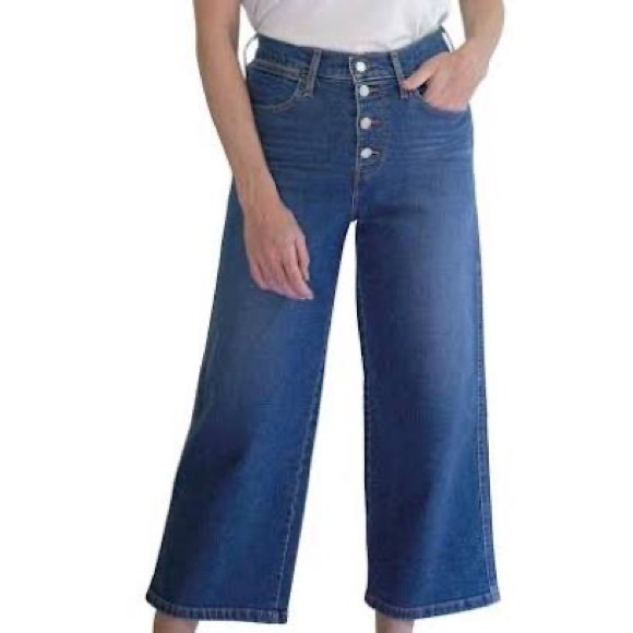 Levi’s Mile High Cropped Wide Leg Jean Button Fly - Picture 14 of 14